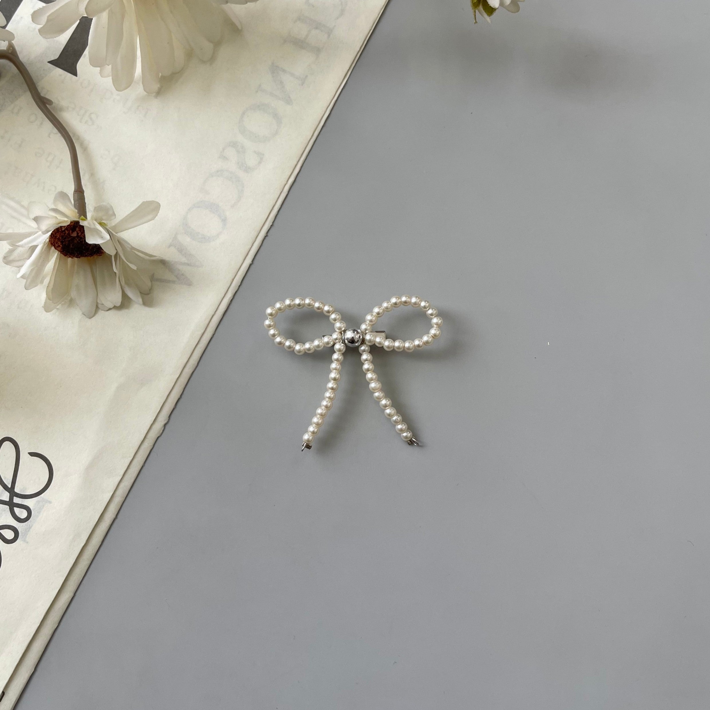 Image of Eclemix Brooch Bowknot |  Bros Mutiara Pita Coquette