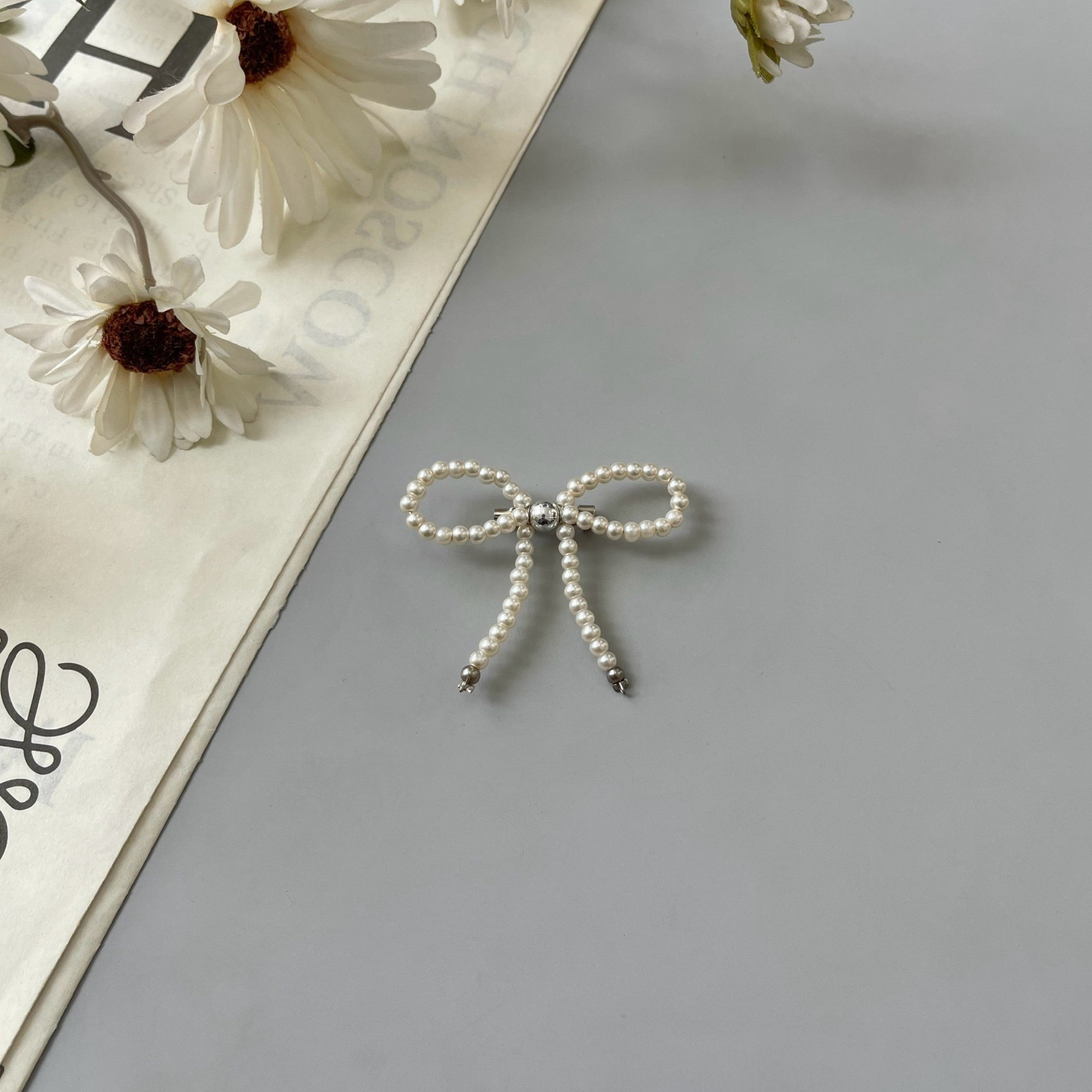 Image of Eclemix Brooch Bowknot |  Bros Mutiara Pita Coquette