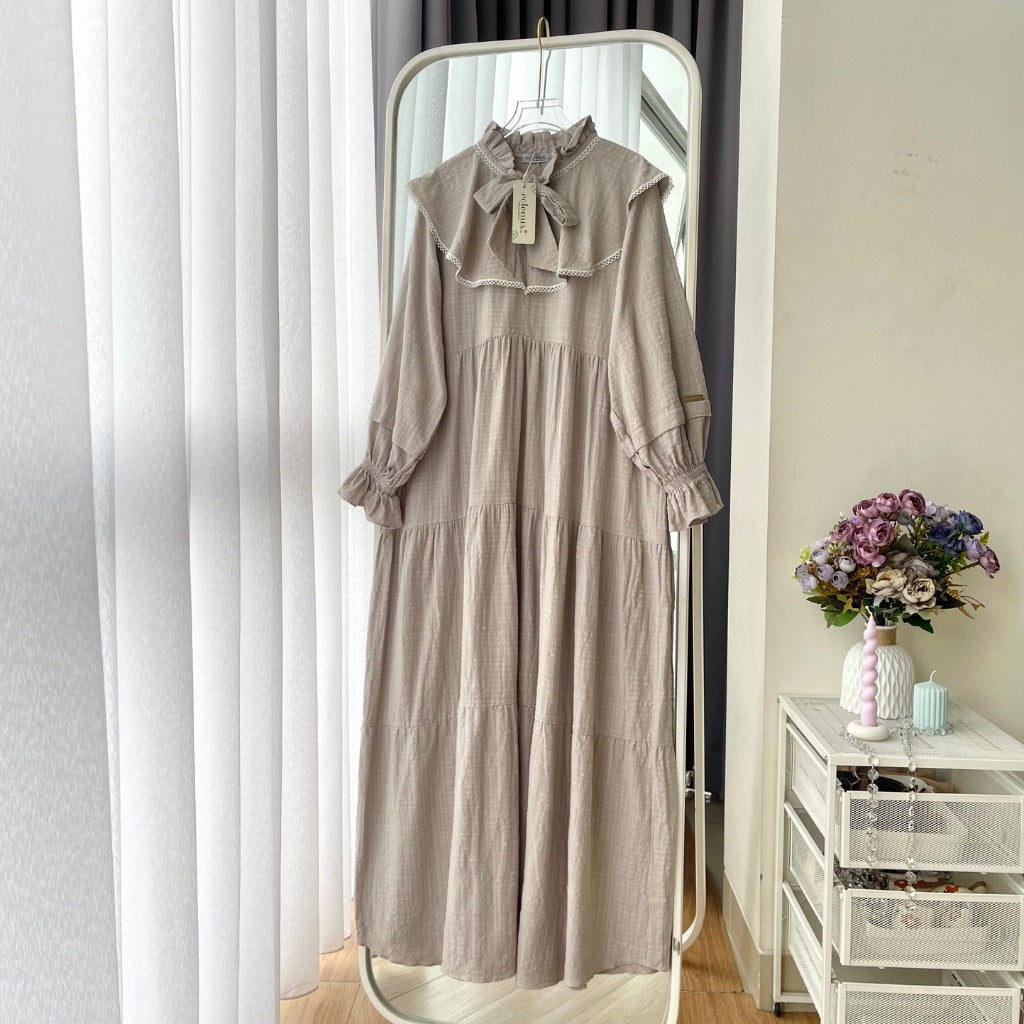 Eclemix Dress Calunia | Gamis Wanita Polos Mewah