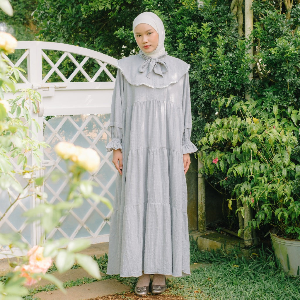 Eclemix Dress Calunia | Gamis Wanita Polos Mewah
