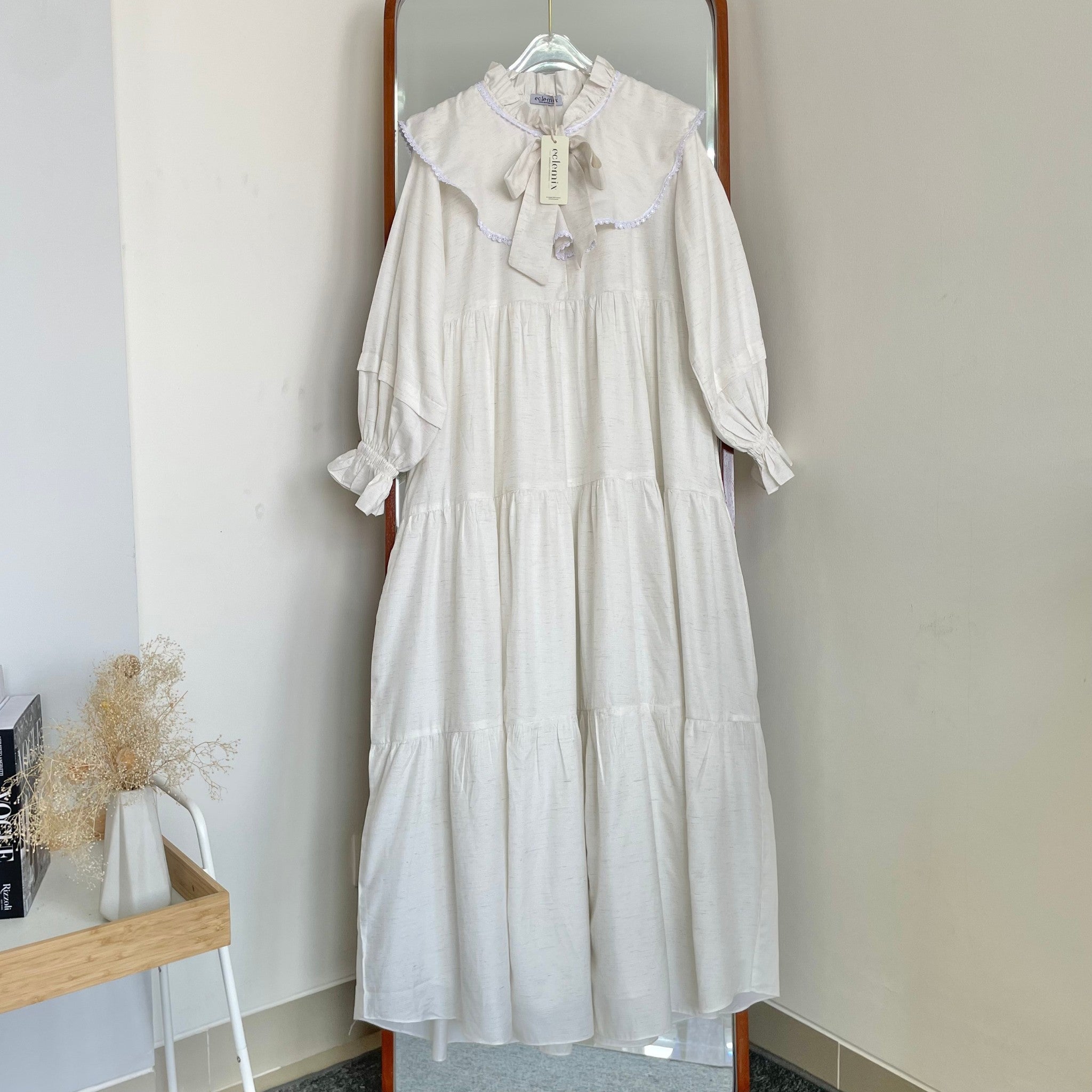 Eclemix Dress Calunia | Gamis Wanita Polos Mewah