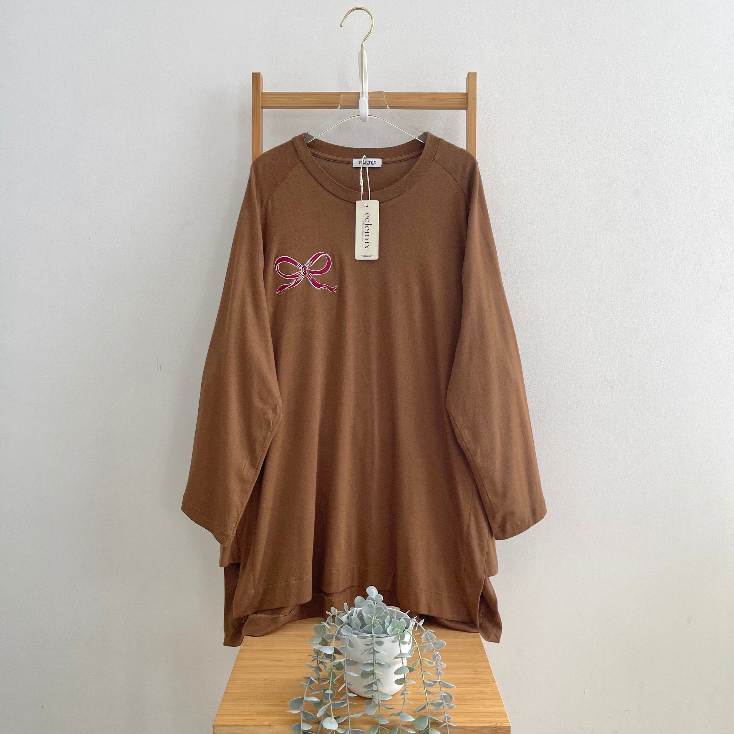 Eclemix Top Casia | Atasan Wanita Kaos Lengan Panjang Daily Basic Loose