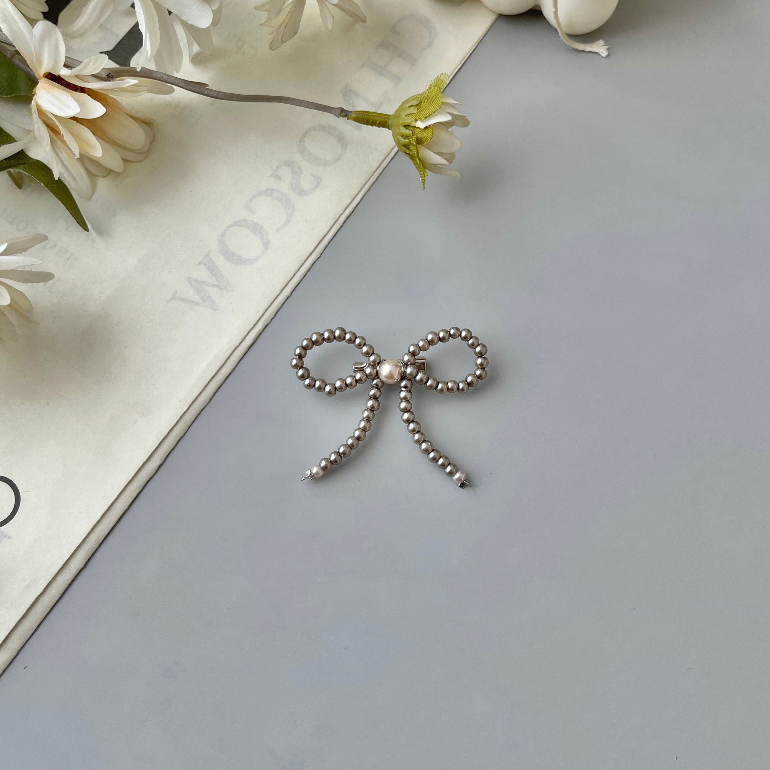 Image of Eclemix Brooch Bowknot |  Bros Mutiara Pita Coquette