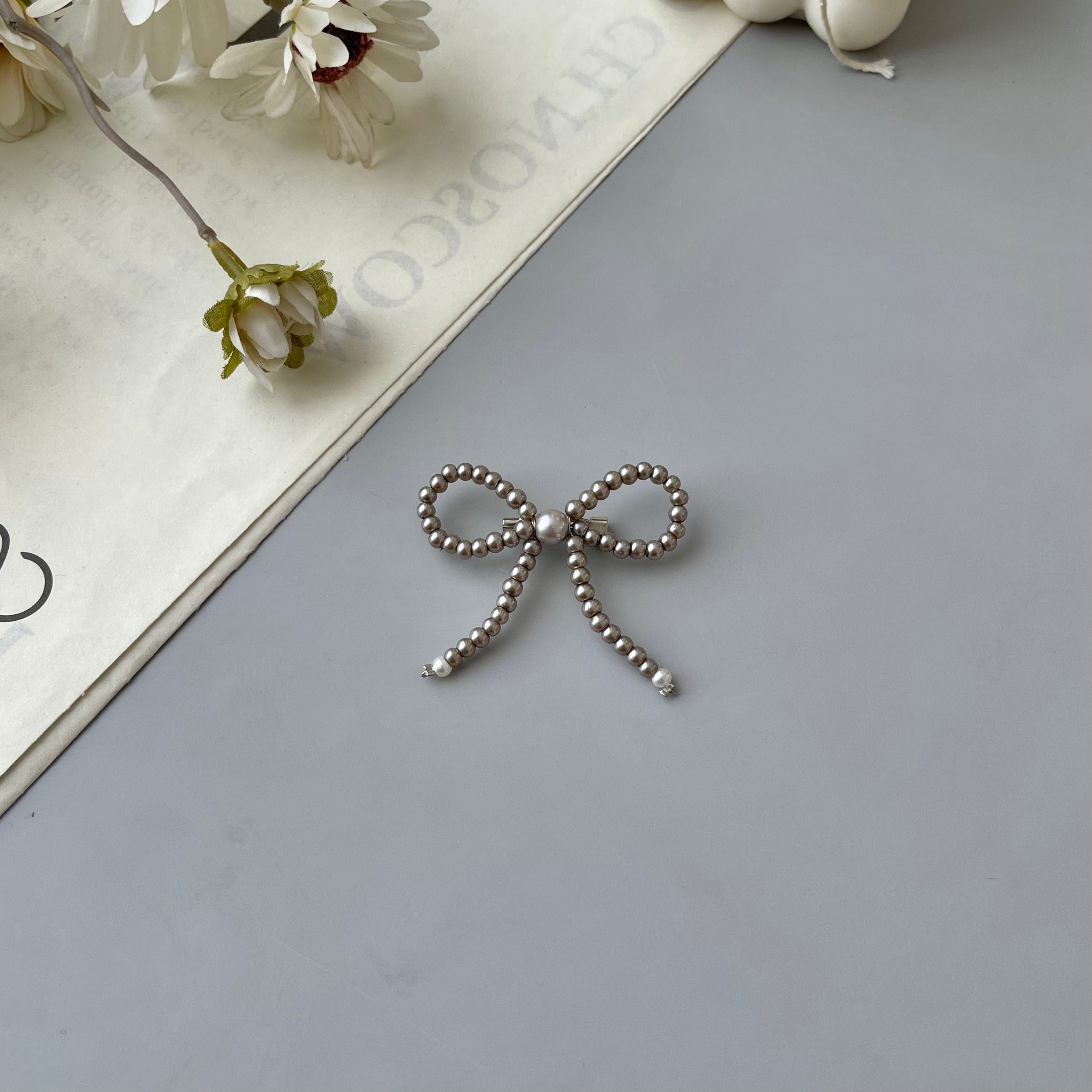 Image of Eclemix Brooch Bowknot |  Bros Mutiara Pita Coquette