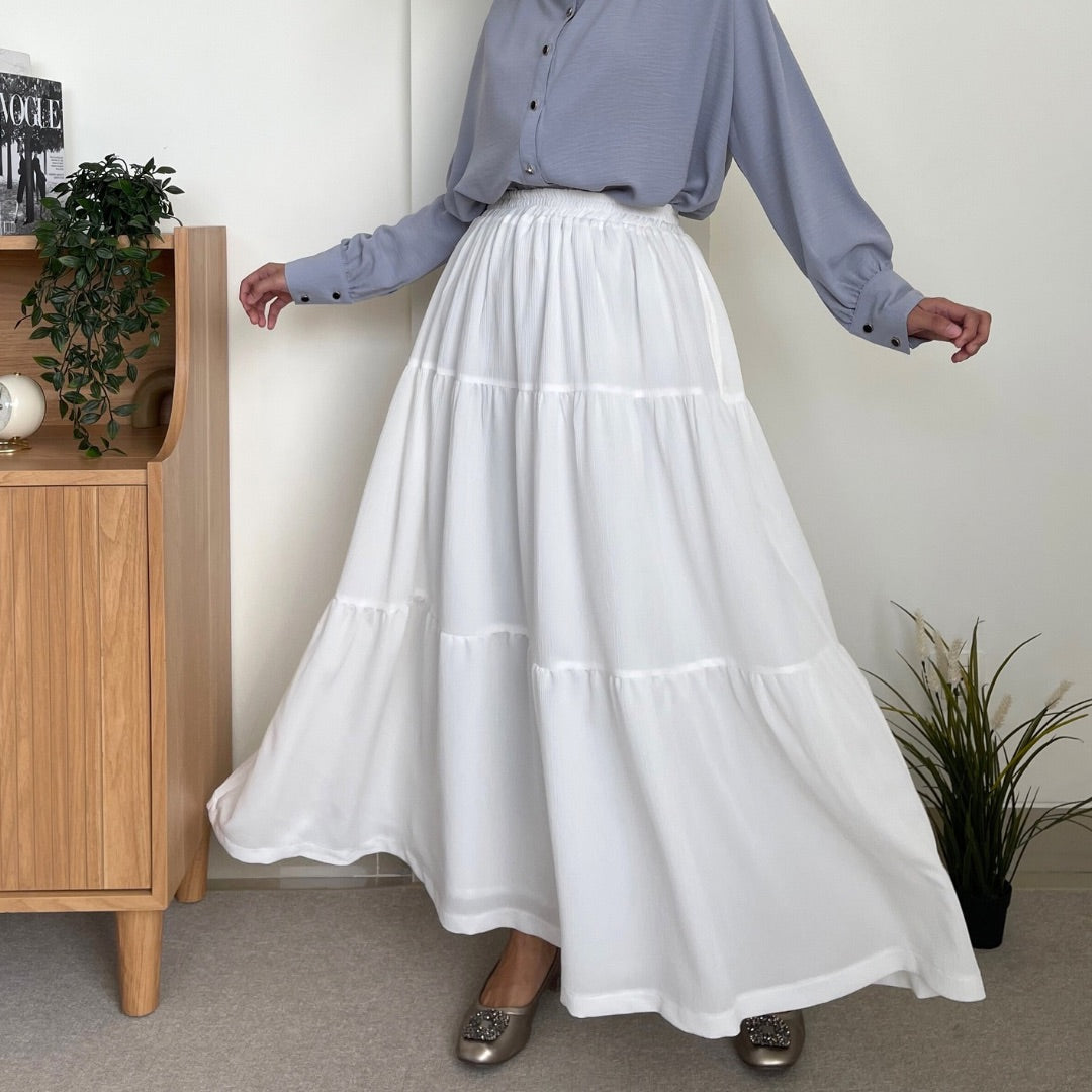 Image of Eclemix Skirt Myomi | Rok Wanita Rampel Susun A-line