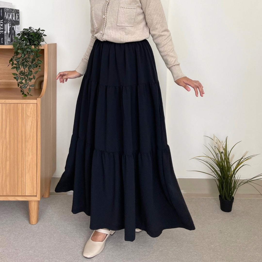 Image of Eclemix Skirt Myomi | Rok Wanita Rampel Susun A-line