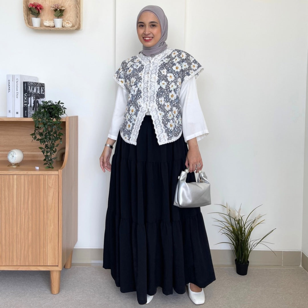 Image of Eclemix Skirt Myomi | Rok Wanita Rampel Susun A-line