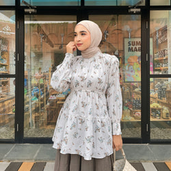 Image of Eclemix Top Euna | Baju Wanita Vintage Motif Bunga