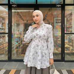Image of Eclemix Top Euna | Baju Wanita Vintage Motif Bunga