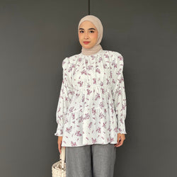 Image of Eclemix Top Euna | Baju Wanita Vintage Motif Bunga
