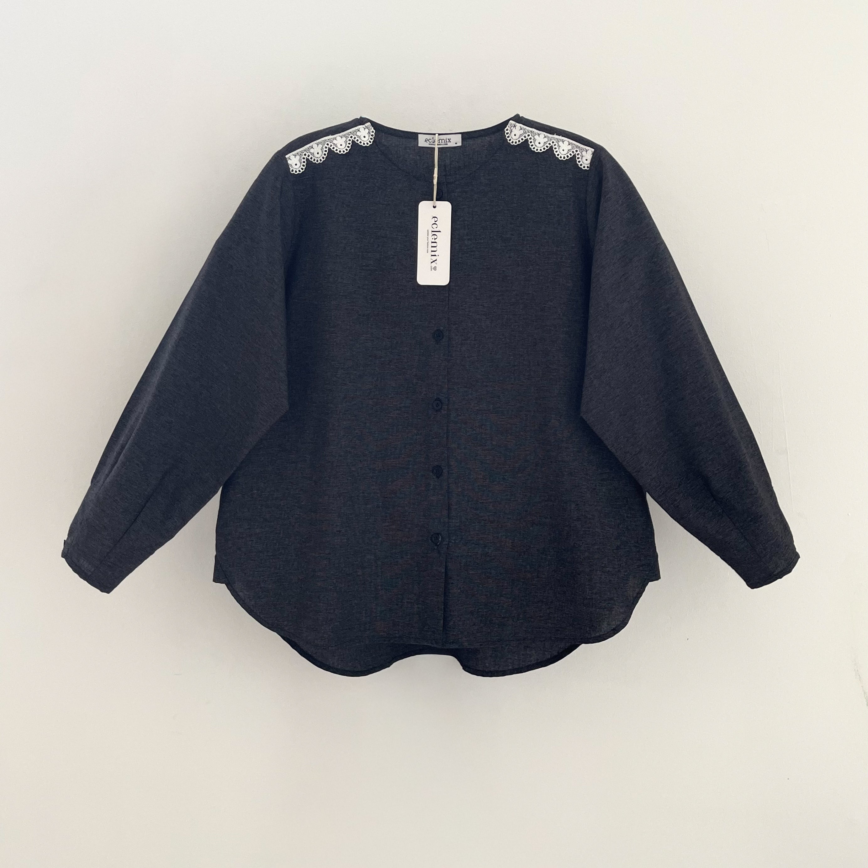 Image of Eclemix Top Fior  | Atasan Wanita Casual Shirt Polos Renda Daily