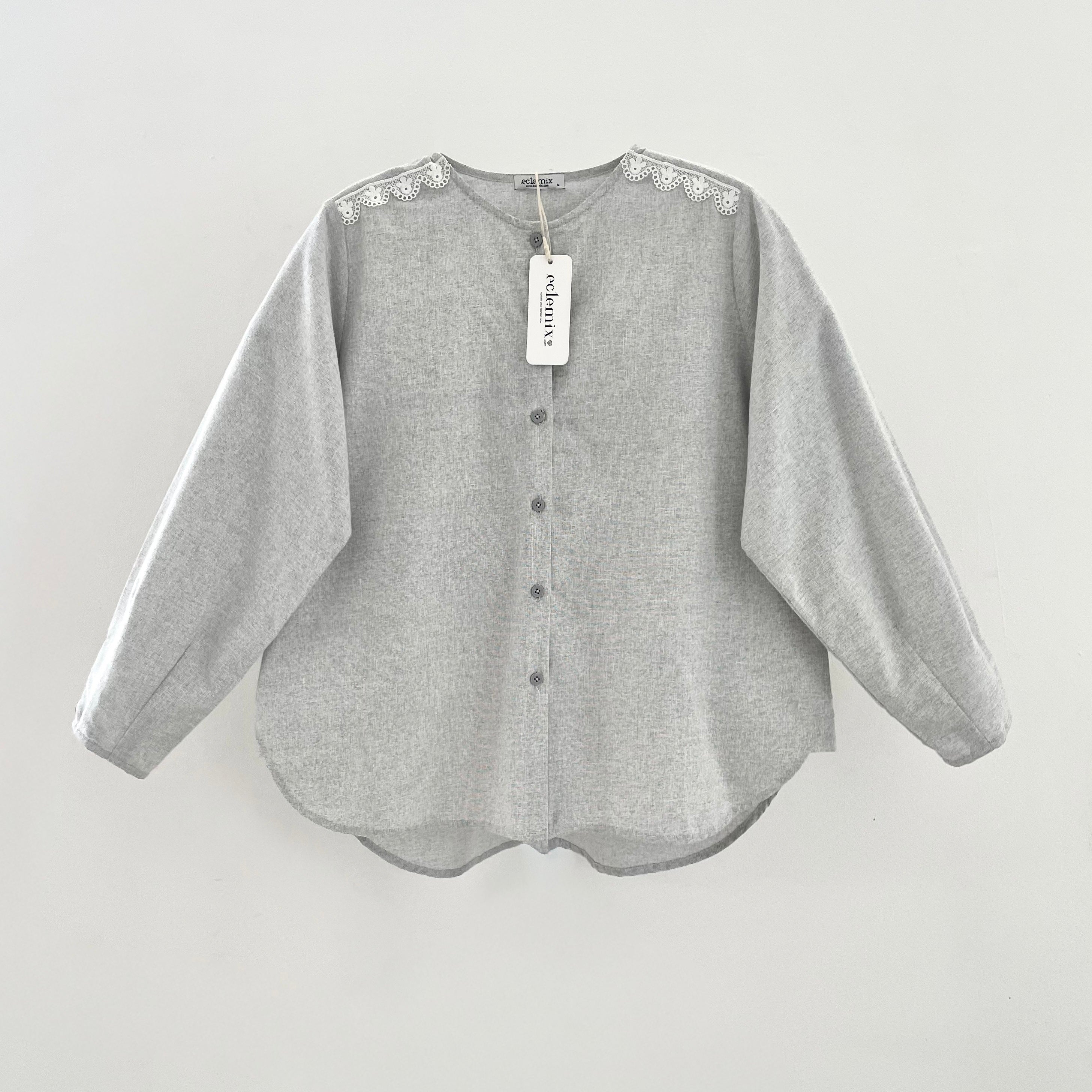 Image of Eclemix Top Fior  | Atasan Wanita Casual Shirt Polos Renda Daily