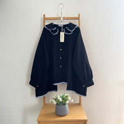 Image of Eclemix Top Furi | Atasan Wanita Blouse Polos Kerah Peterpan