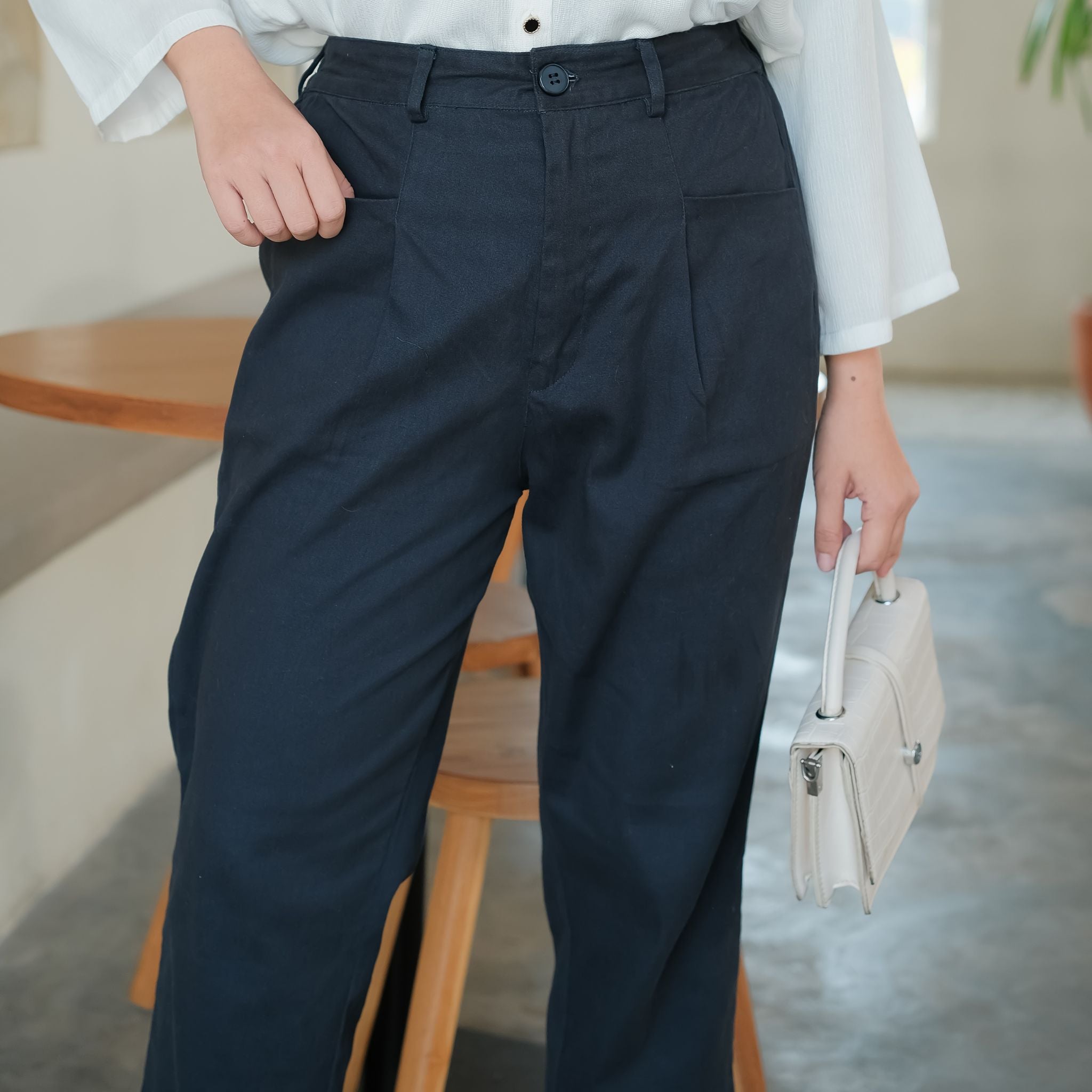 Eclemix Pants Giny | Celana Ankle Wanita Daily Basic