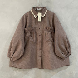 Image of Eclemix Top Yumana | Atasan Wanita Kemeja Daily Basic Saku Loose