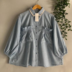 Image of Eclemix Top Yumana | Atasan Wanita Kemeja Daily Basic Saku Loose