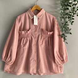 Image of Eclemix Top Yumana | Atasan Wanita Kemeja Daily Basic Saku Loose
