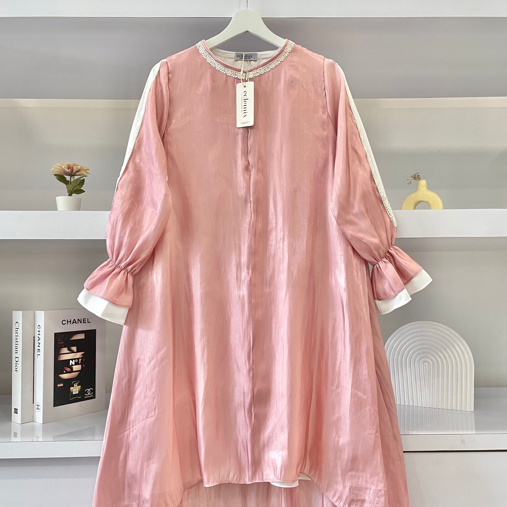 Eclemix Tunic Reya | Atasan Wanita Tunic Mewah Resleting Depan | Baju Pesta Kondangan