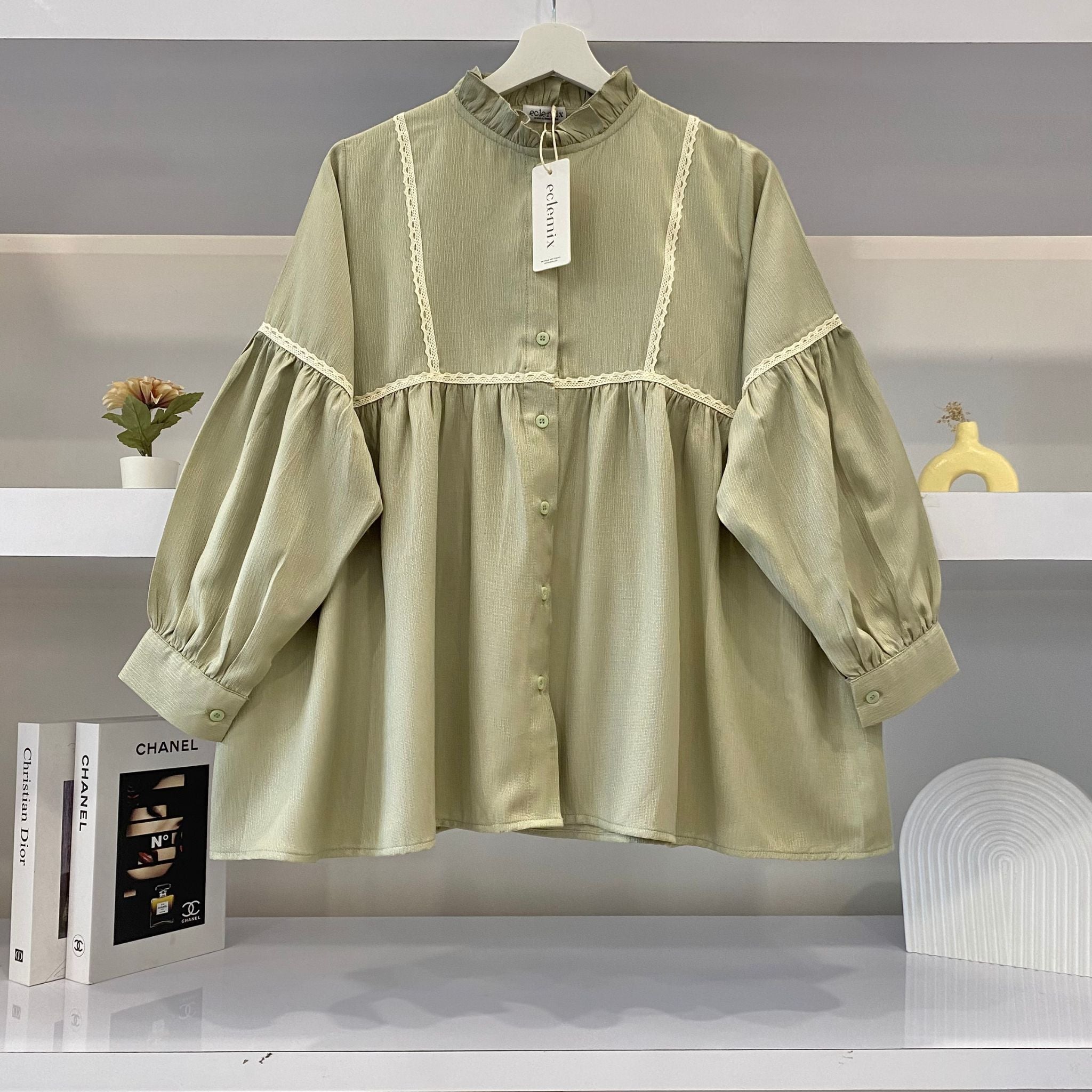 Image of Eclemix Top Sono | Atasan Wanita Blouse Polos Casual Shirt