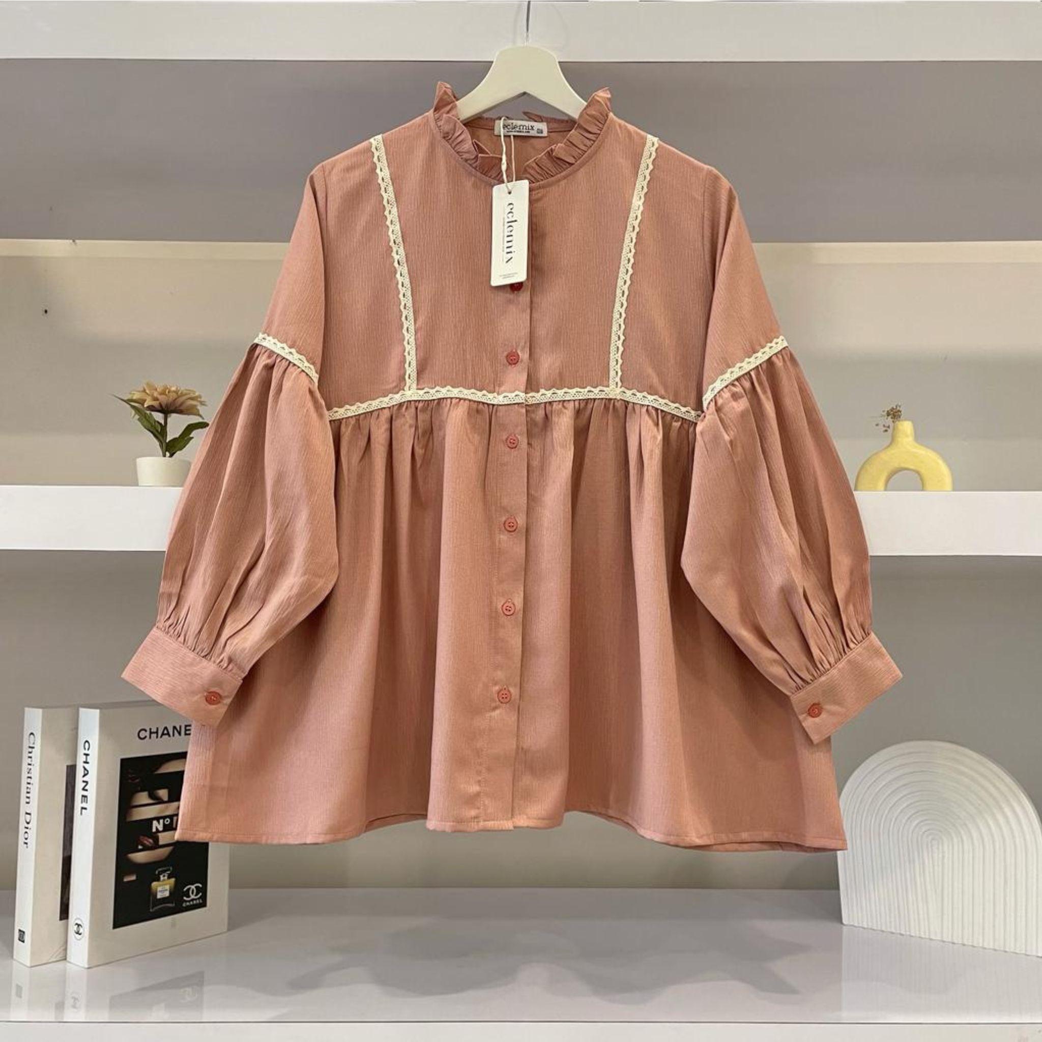 Eclemix Top Sono | Atasan Wanita Blouse Polos Casual Shirt