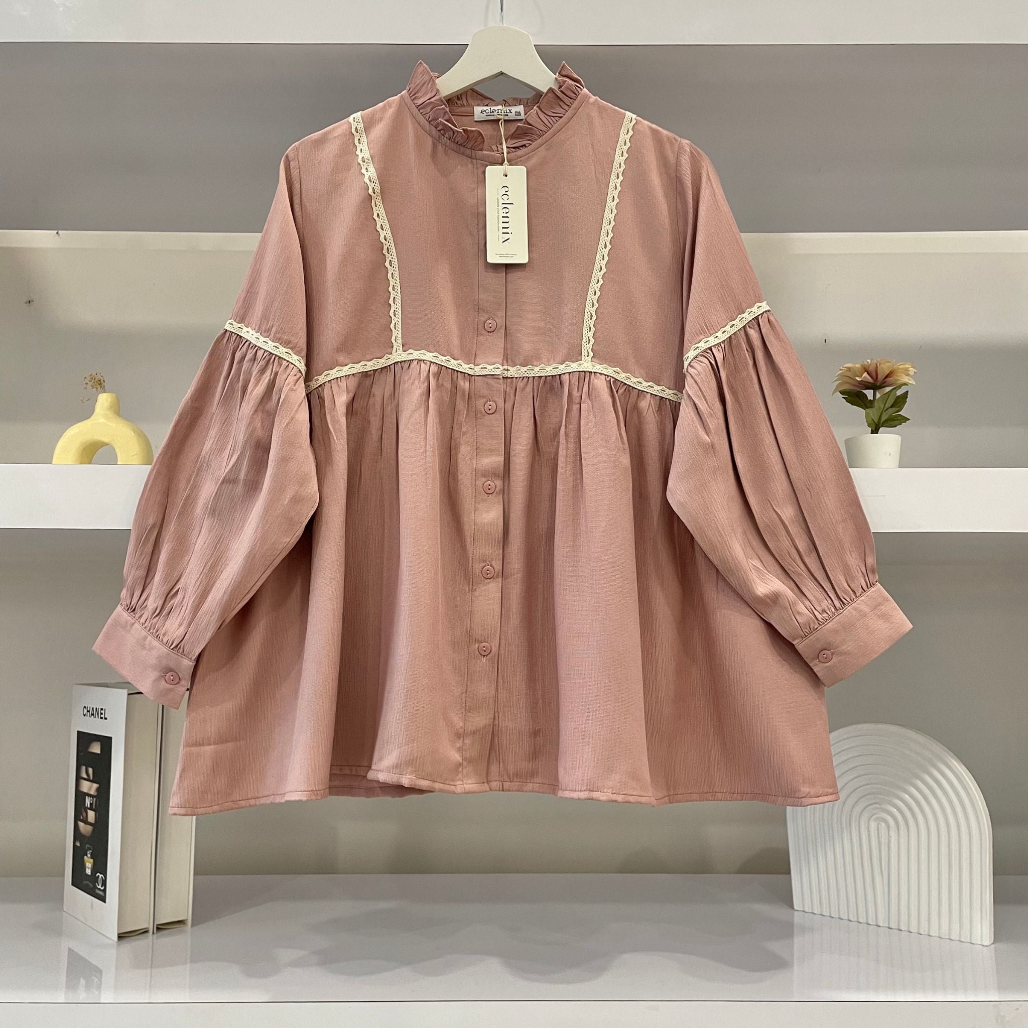 Image of Eclemix Top Sono | Atasan Wanita Blouse Polos Casual Shirt