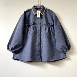 Image of Eclemix Top Yumana | Atasan Wanita Kemeja Daily Basic Saku Loose