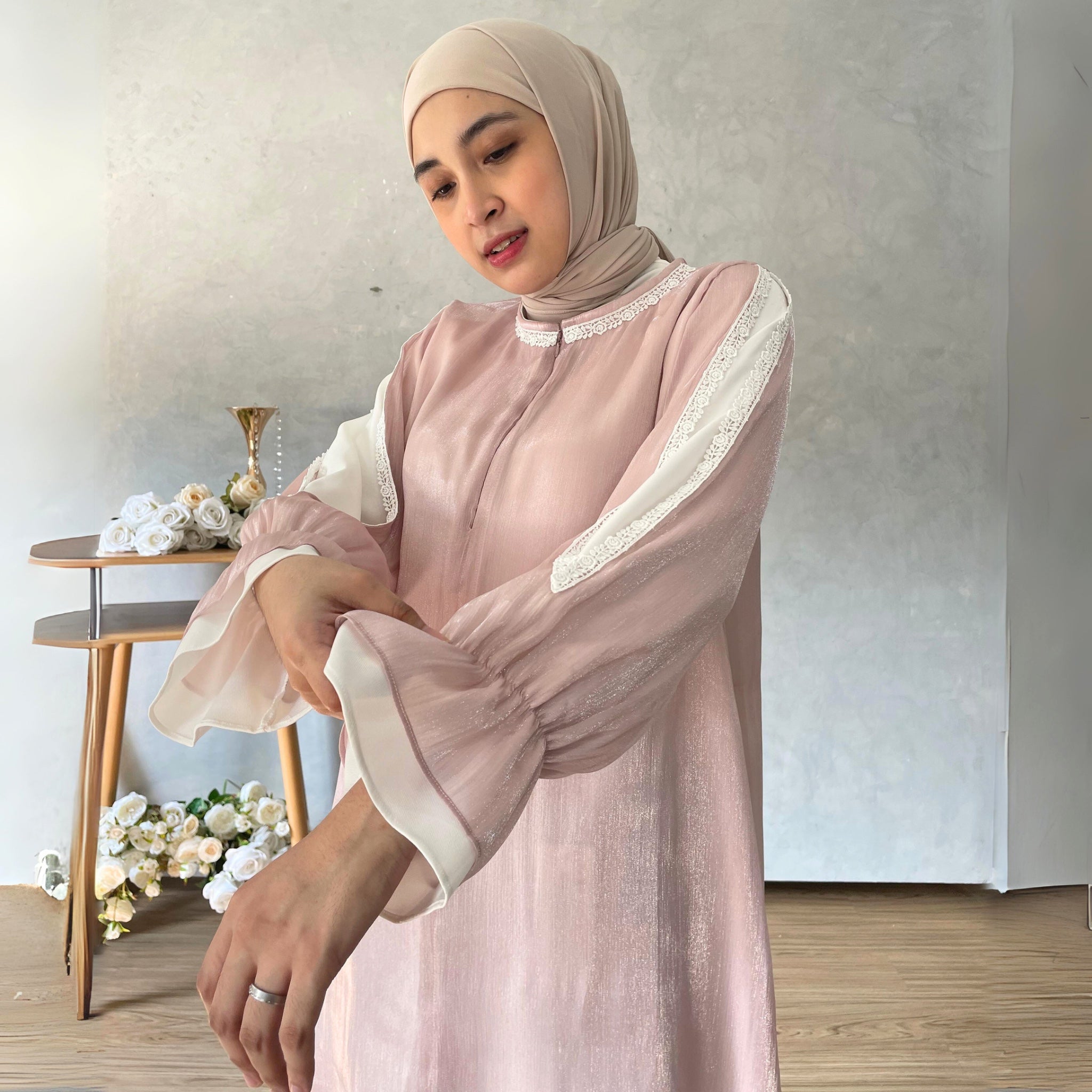 Image of Eclemix Tunic Reya | Atasan Wanita Tunic Mewah Resleting Depan | Baju Pesta Kondangan