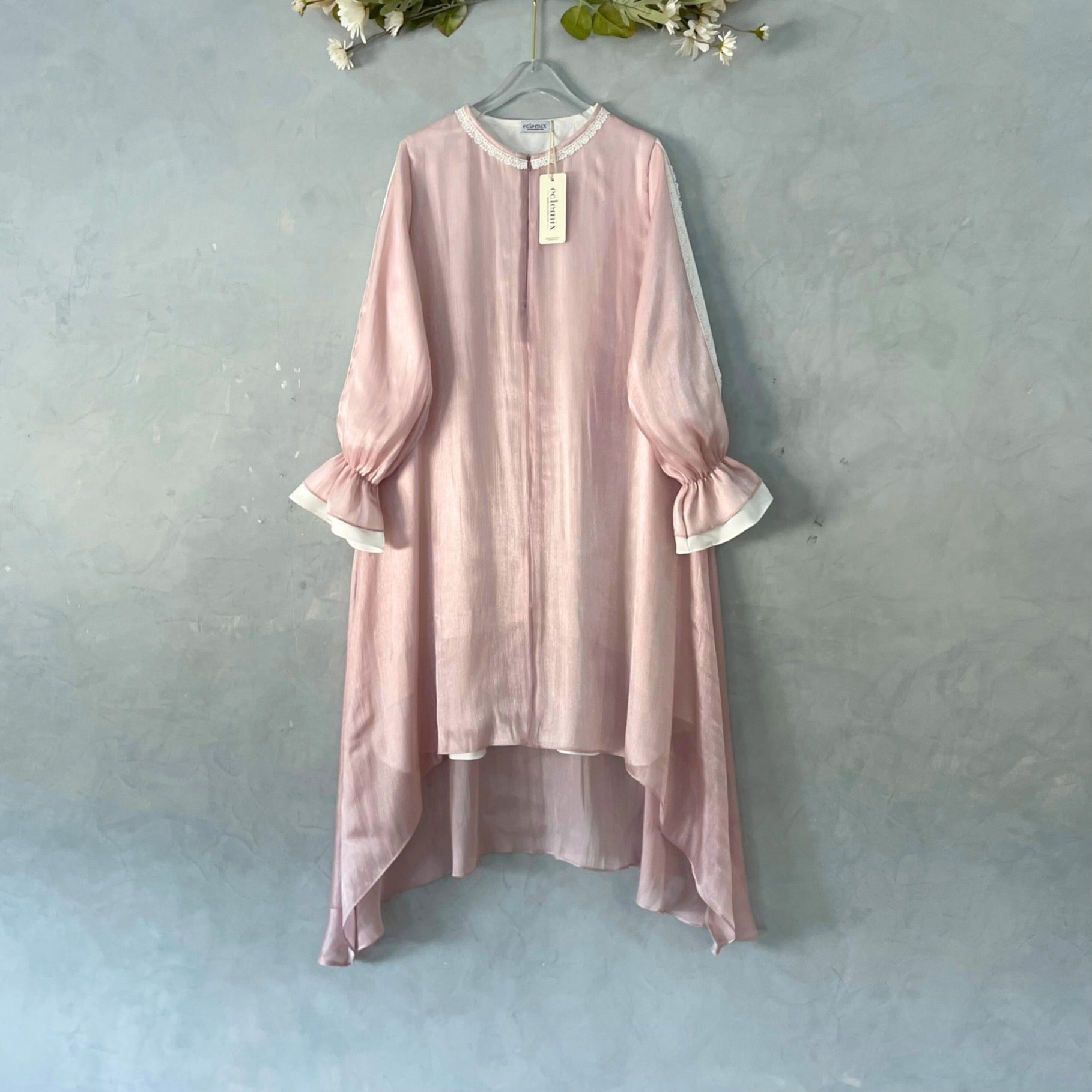 Eclemix Tunic Reya | Atasan Wanita Tunic Mewah Resleting Depan | Baju Pesta Kondangan