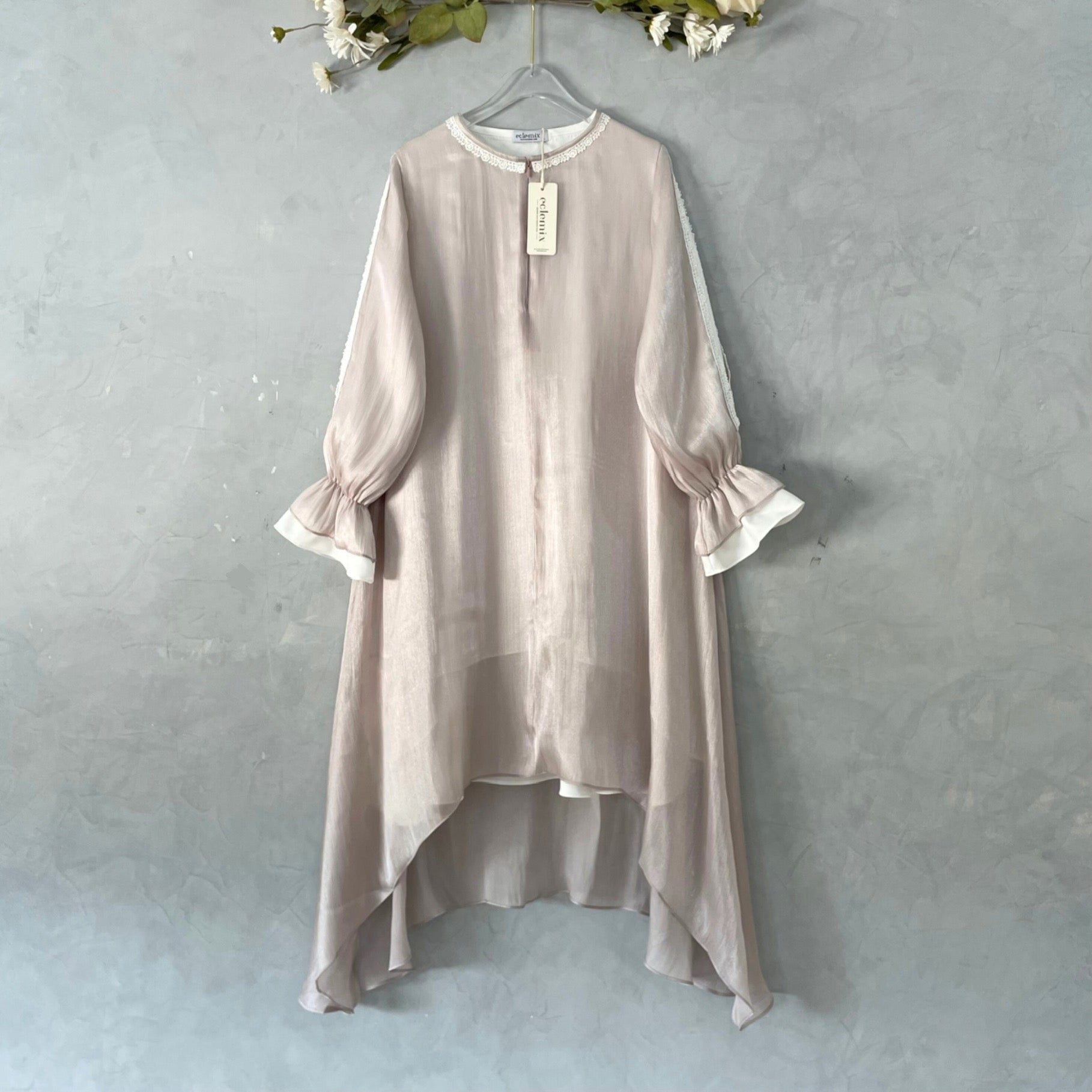 Eclemix Tunic Reya | Atasan Wanita Tunic Mewah Resleting Depan | Baju Pesta Kondangan
