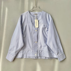 Image of Eclemix Top Alexa Skipper Shirt | Atasan Wanita Kemeja Motif Stripes Salur