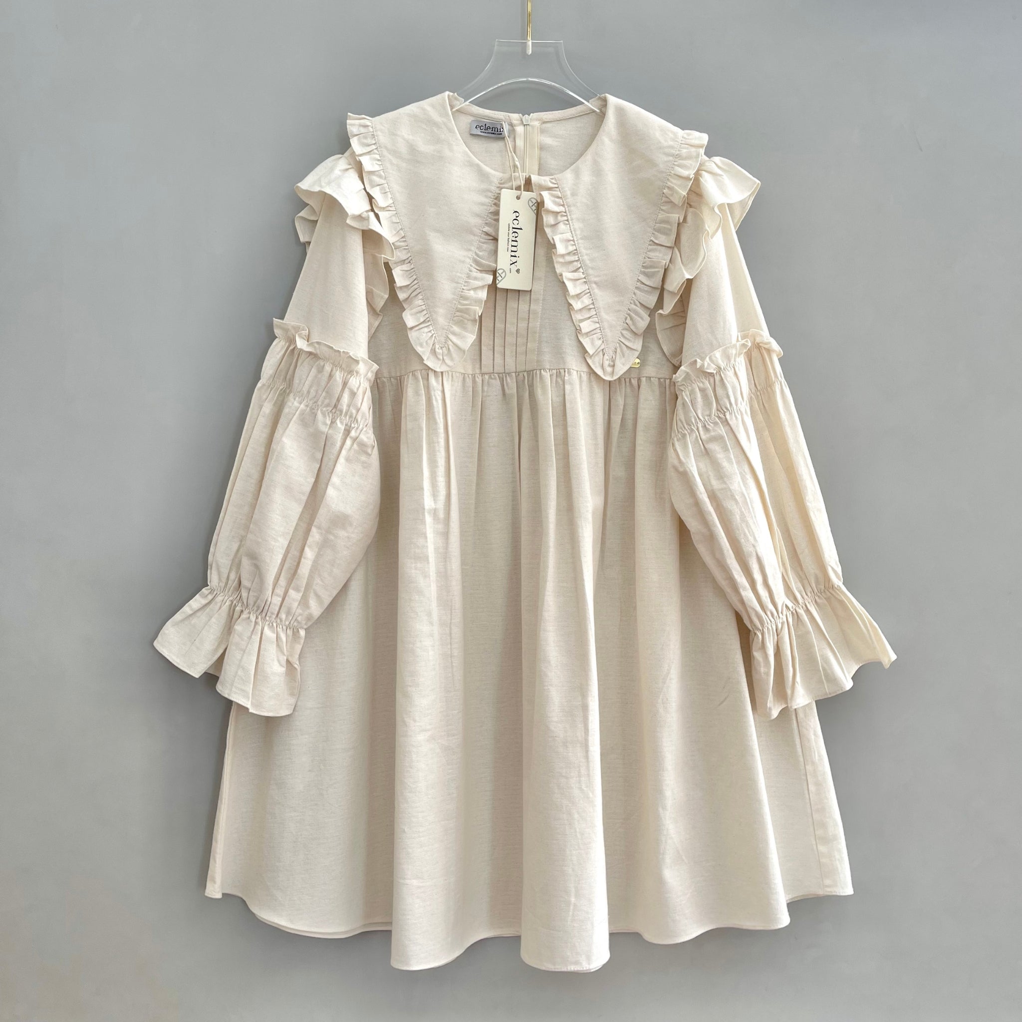 Image of Eclemix Tunic Shinara | Atasan Wanita Tunik Polos Kerah Peterpan