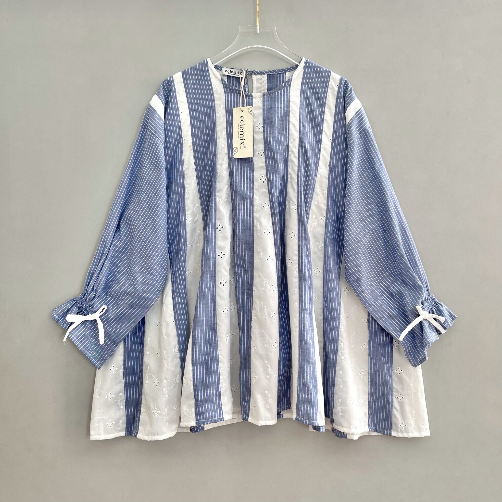 Image of Eclemix Top Sorela | Cotton Striped Blouses | Atasan Wanita A-Line