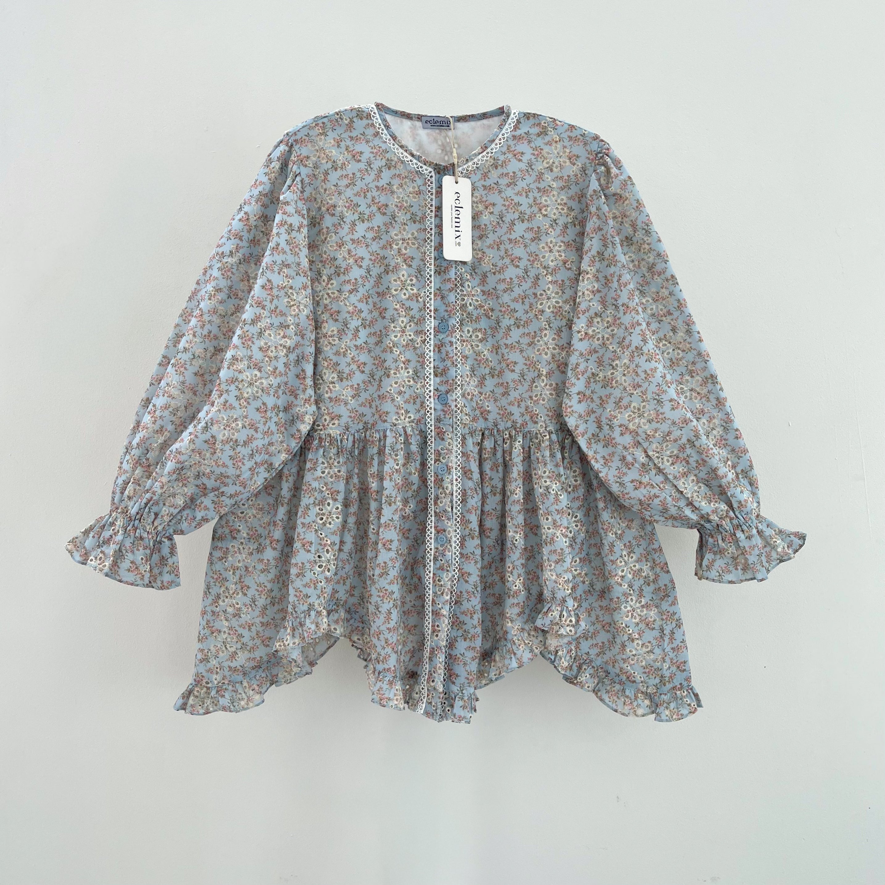 Image of Eclemix Top Hyona | Atasan Wanita Blouse Ruffle Lengan Balon