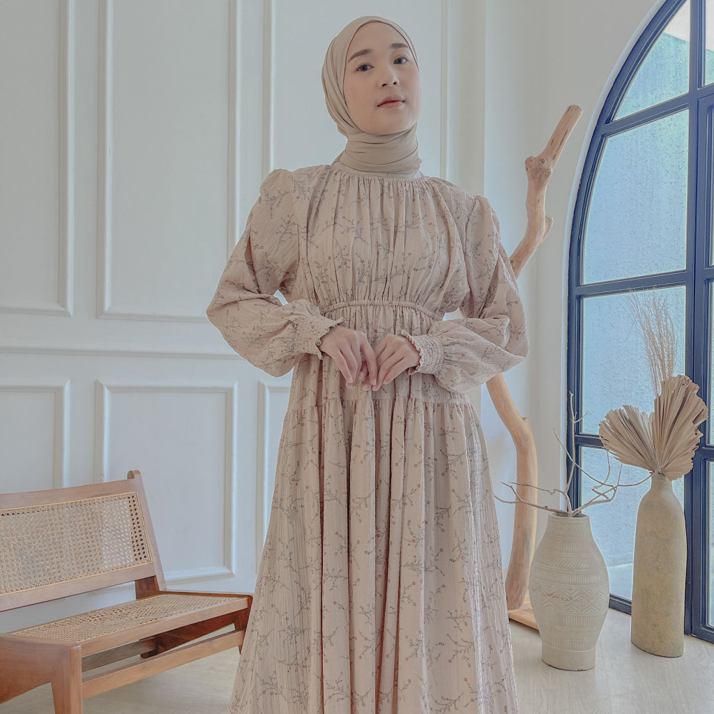 Image of Eclemix Dress Euna |Baju Wanita Vintage Motif Bunga