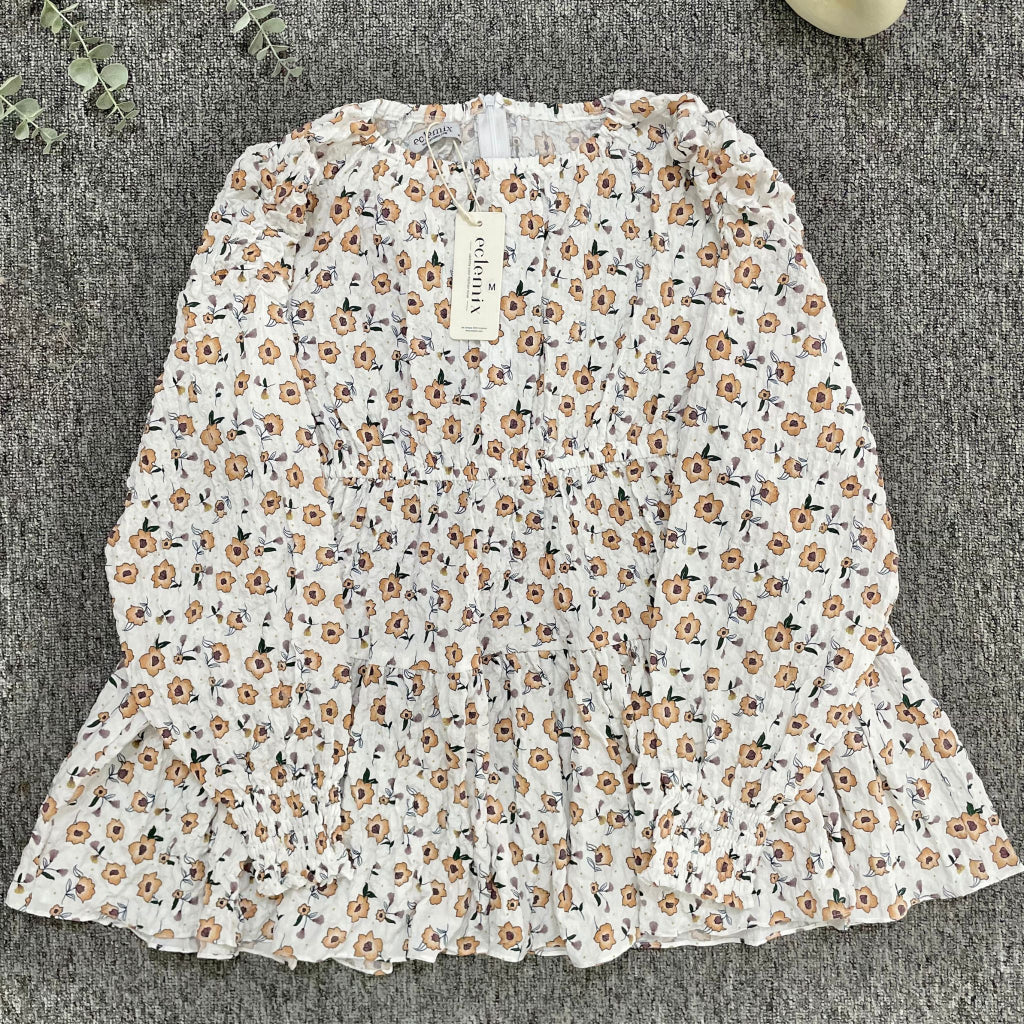 Image of Eclemix Top Euna | Baju Wanita Vintage Motif Bunga