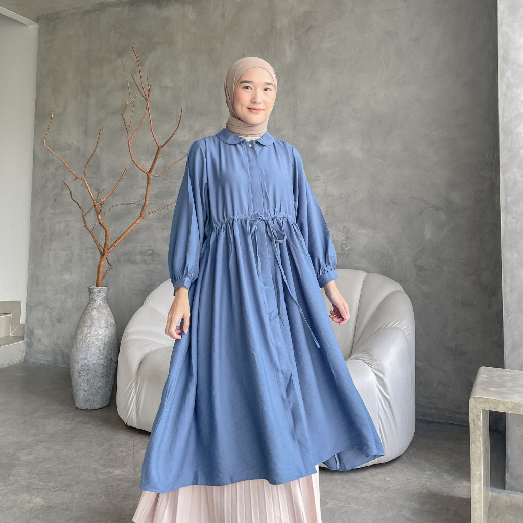 Image of Eclemix Midi Dress Namuu | Gamis Wanita Kancing Depan