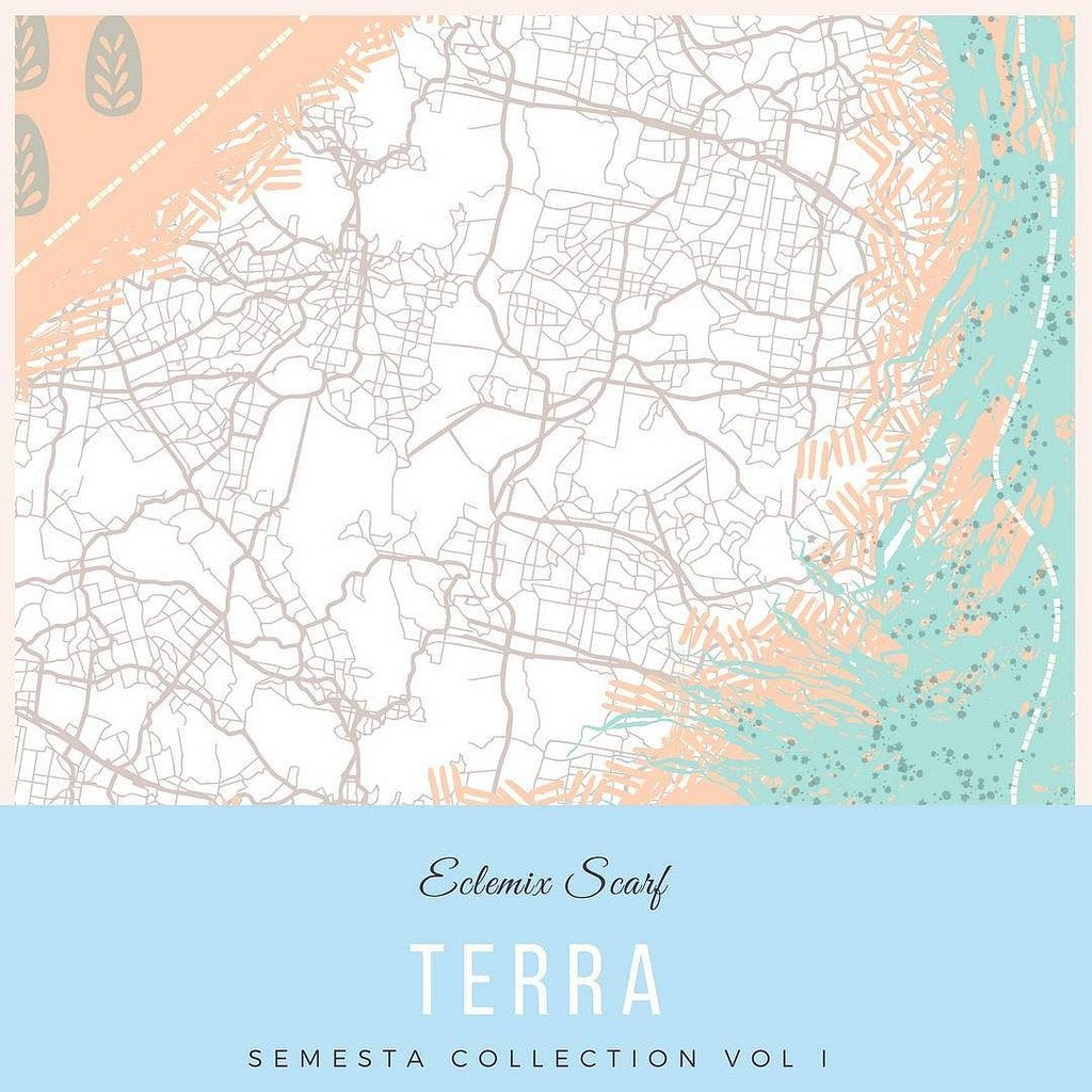 Eclemix Scarf Semesta Collection | Hijab Voal Premium Segi Empat Printing motif | Sqaure Voal scraves laser cut