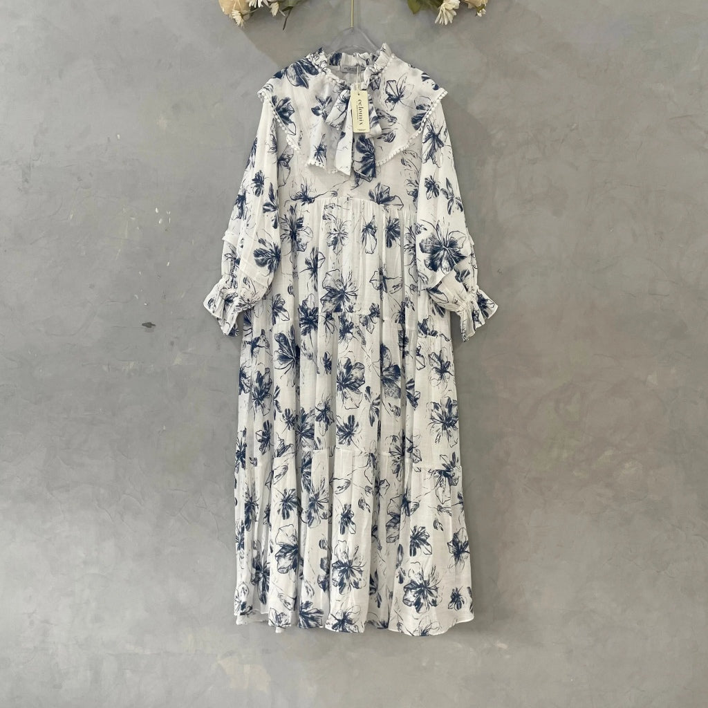 Eclemix Dress Calunia | Gamis Wanita Polos Mewah
