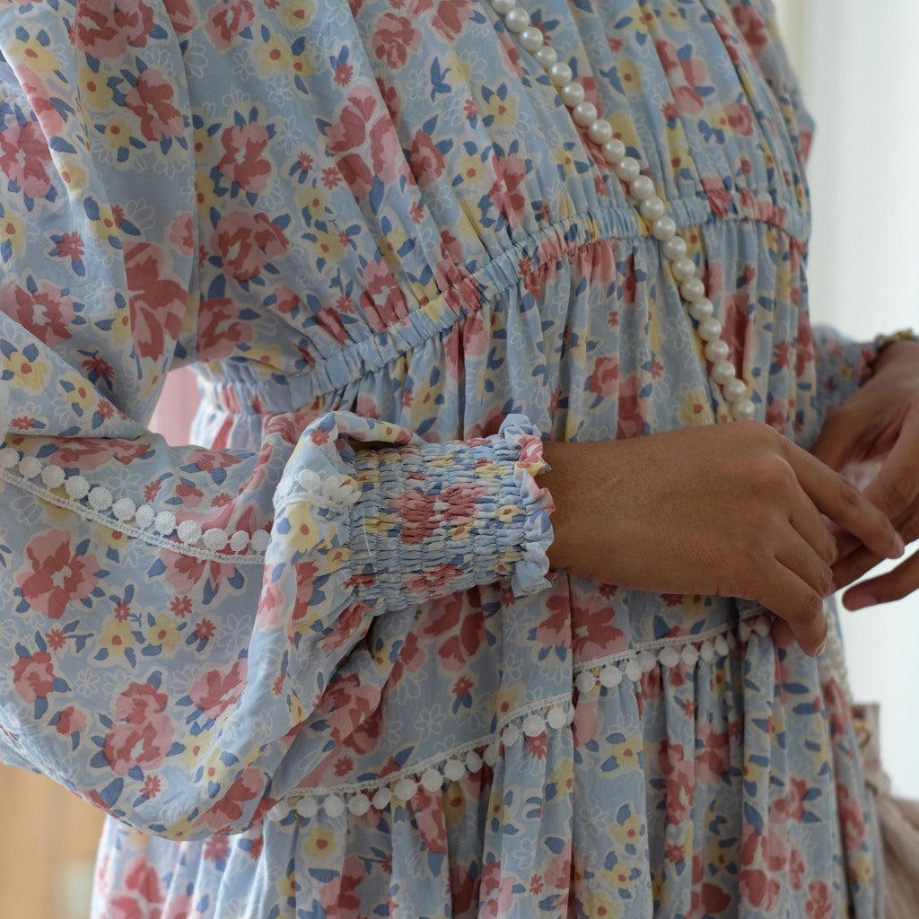 Image of Eclemix Dress Euna |Baju Wanita Vintage Motif Bunga