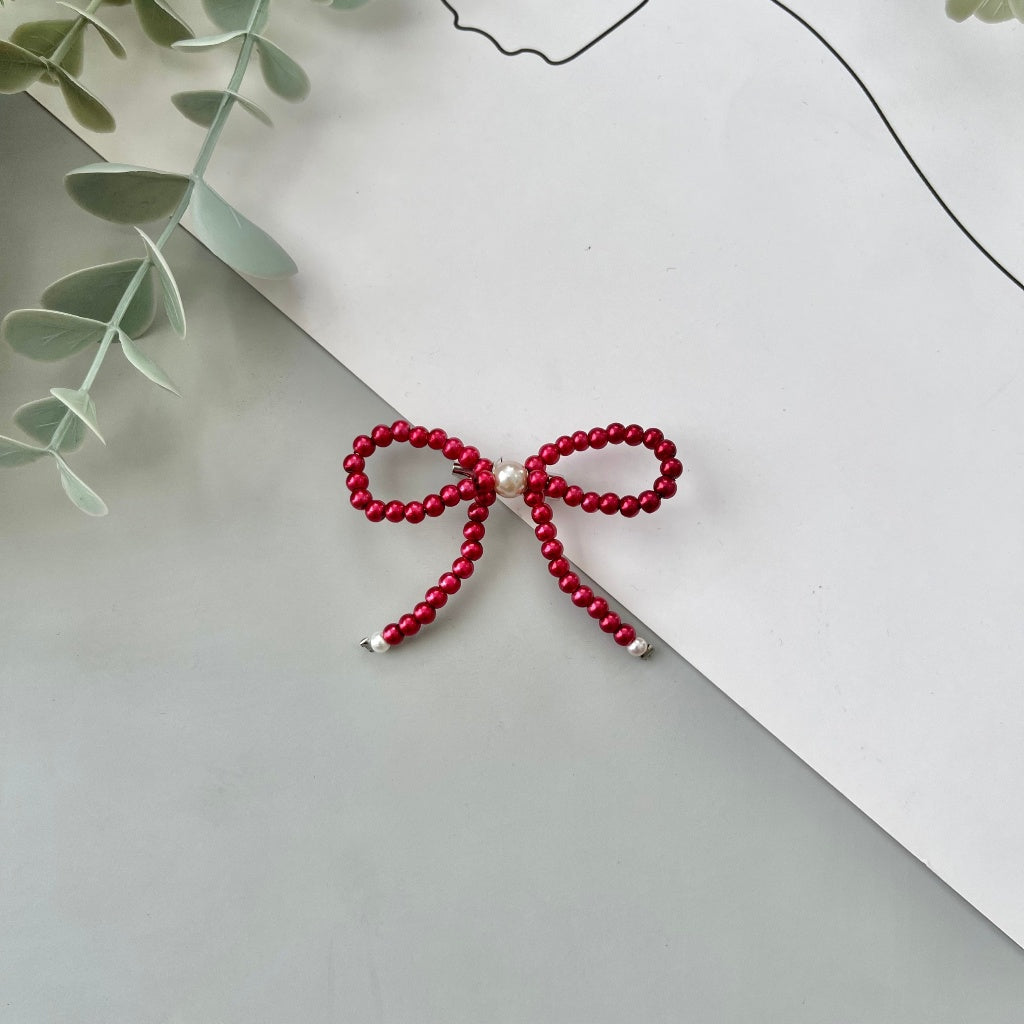 Image of Eclemix Brooch Bowknot |  Bros Mutiara Pita Coquette