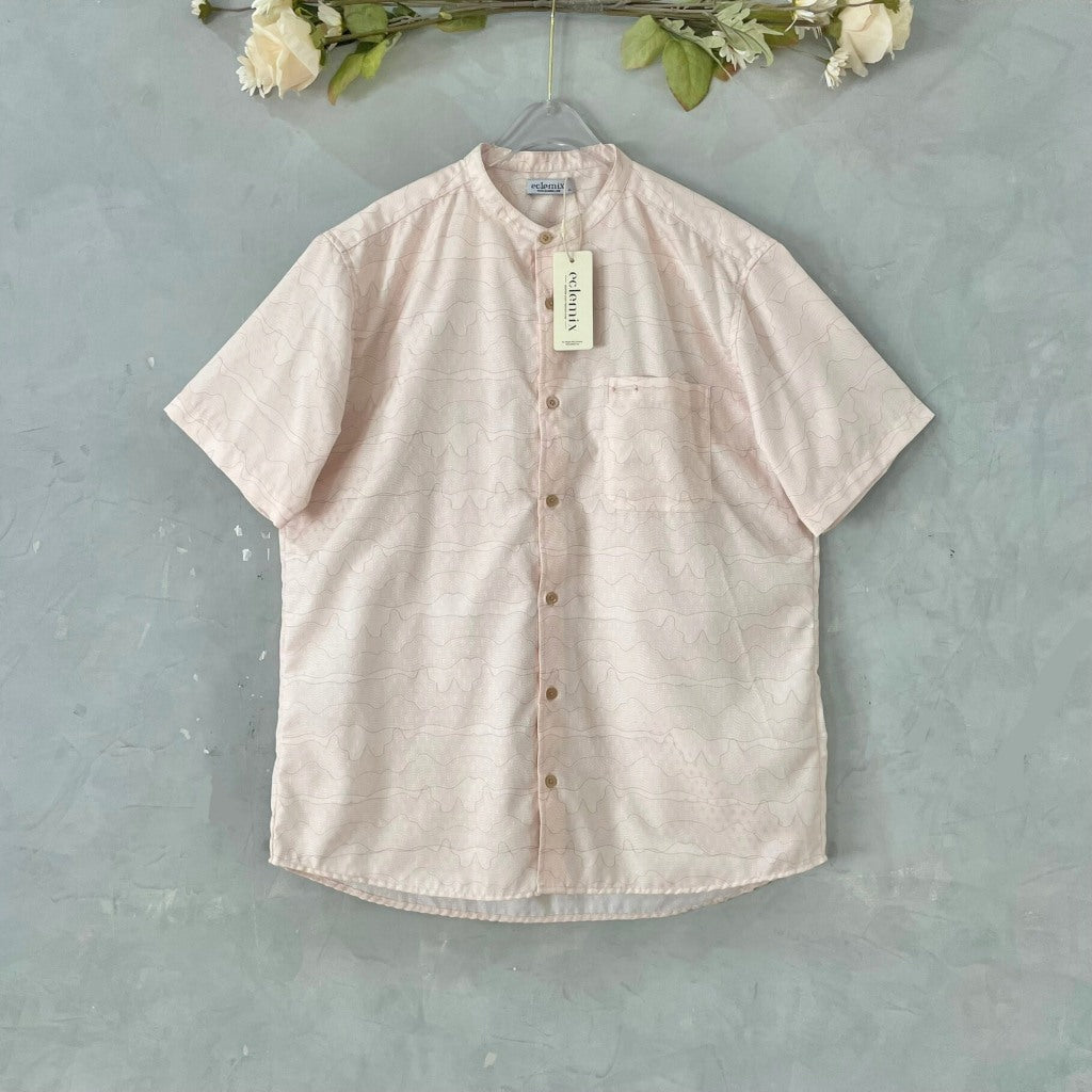 Eclemix Men Top Joon | Kemeja Koko Printing Pria Lengan Pendek
