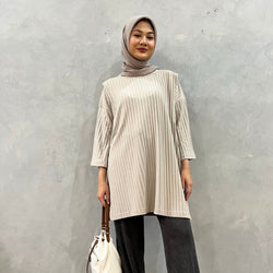 Image of Eclemix Top Parita Nursing | Atasan Wanita Kaos Basic Oversize Busui Friendly