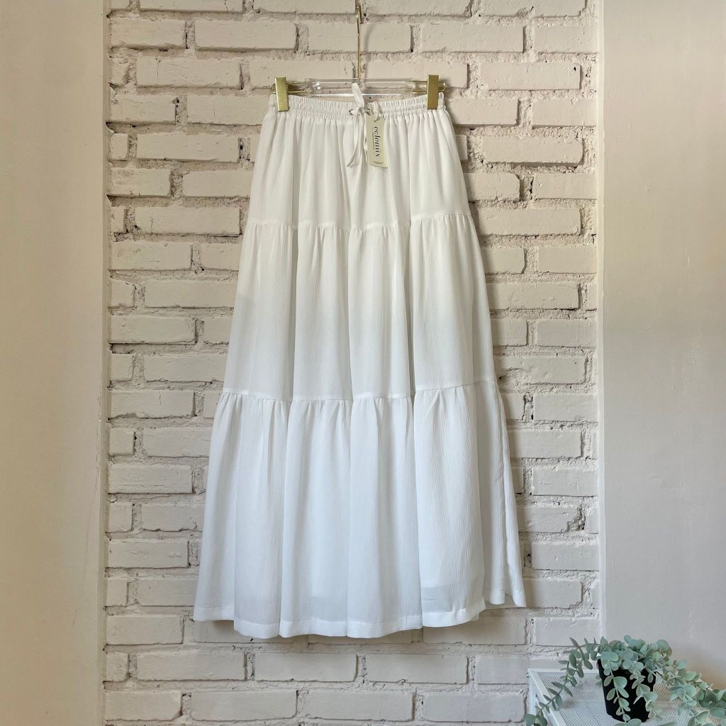 Eclemix Skirt Myomi | Rok Wanita Rampel Susun A-line