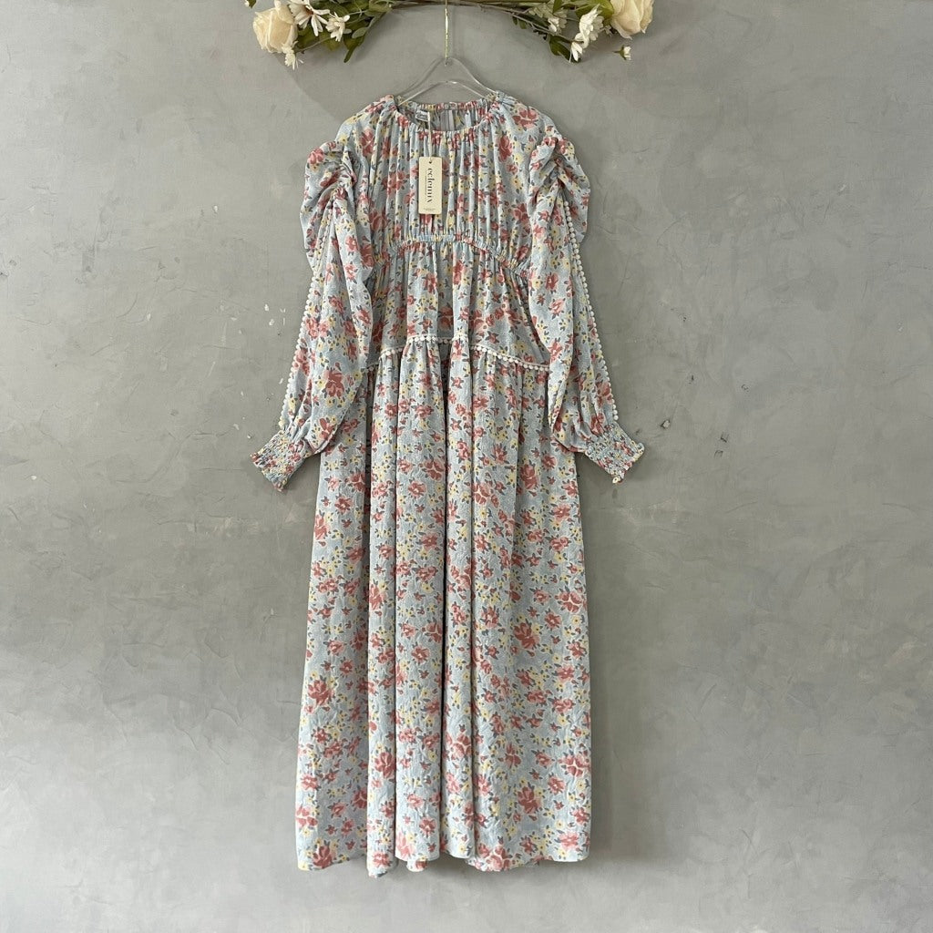 Eclemix Dress Euna |Baju Wanita Vintage Motif Bunga