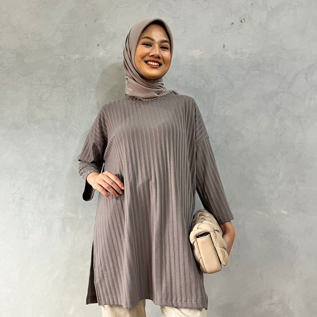Eclemix Top Parita | Atasan Wanita Kaos Basic Oversize Non Busui