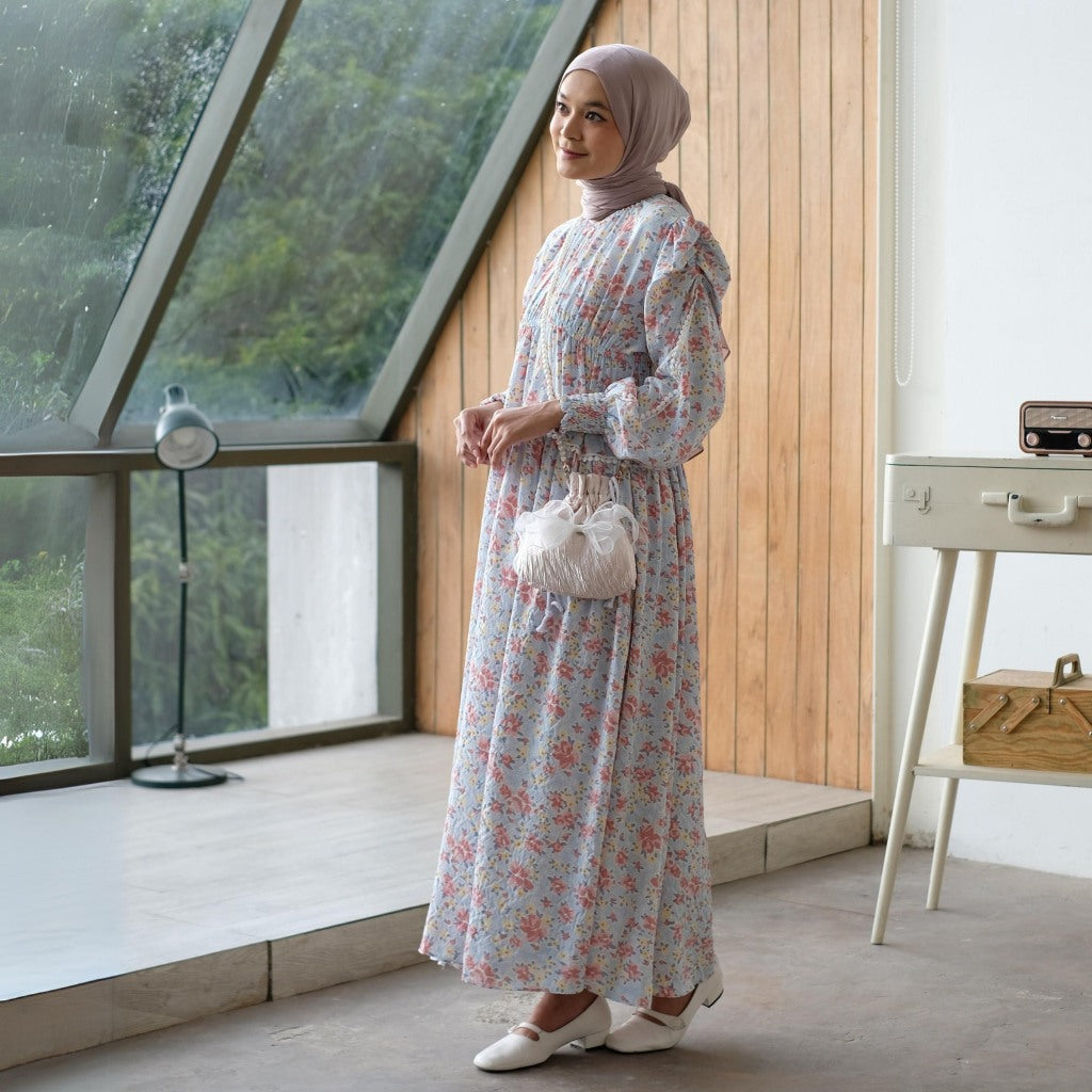 Image of Eclemix Dress Euna |Baju Wanita Vintage Motif Bunga