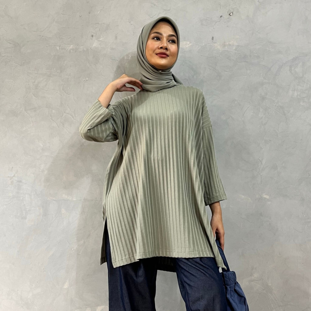 Eclemix Top Parita | Atasan Wanita Kaos Basic Oversize Non Busui