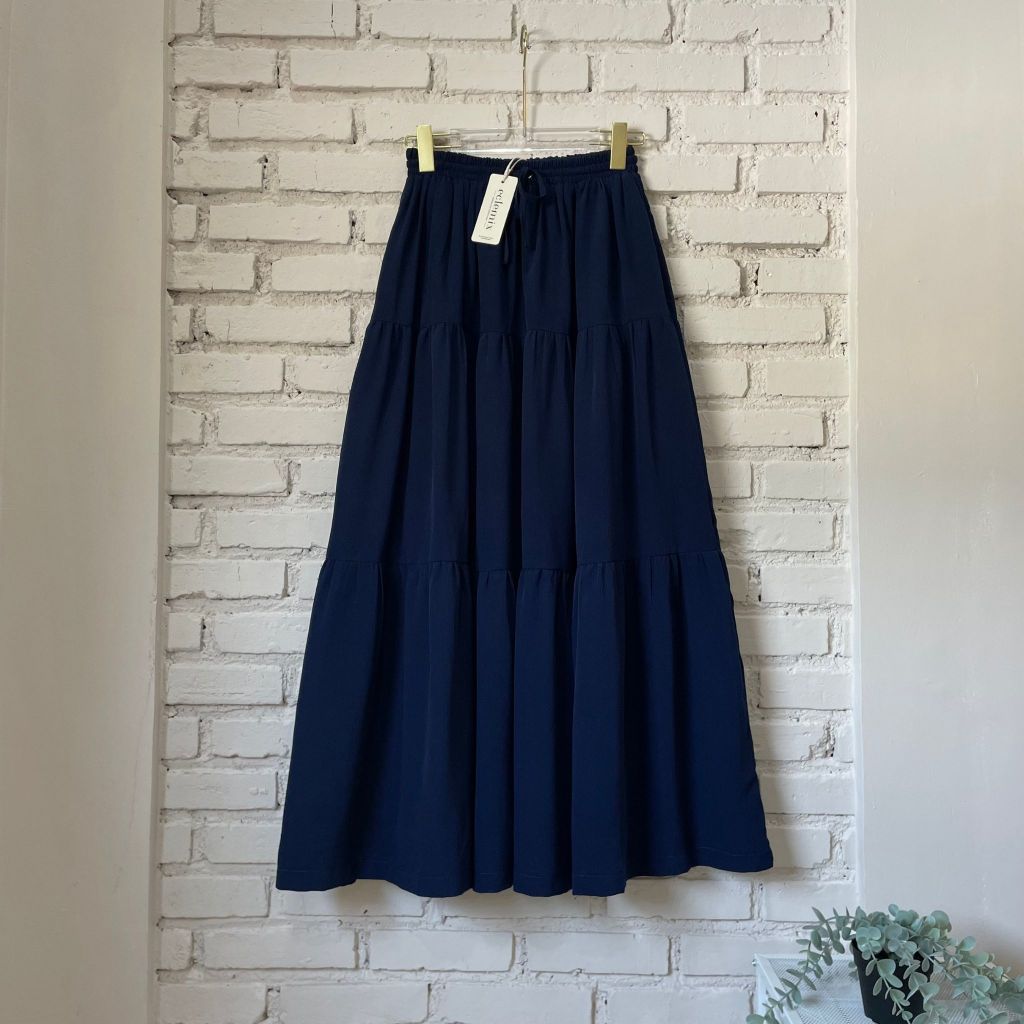 Eclemix Skirt Myomi | Rok Wanita Rampel Susun A-line