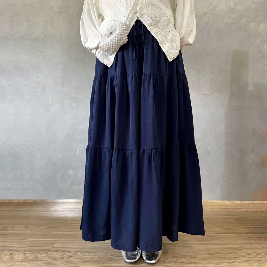 Eclemix Skirt Myomi | Rok Wanita Rampel Susun A-line