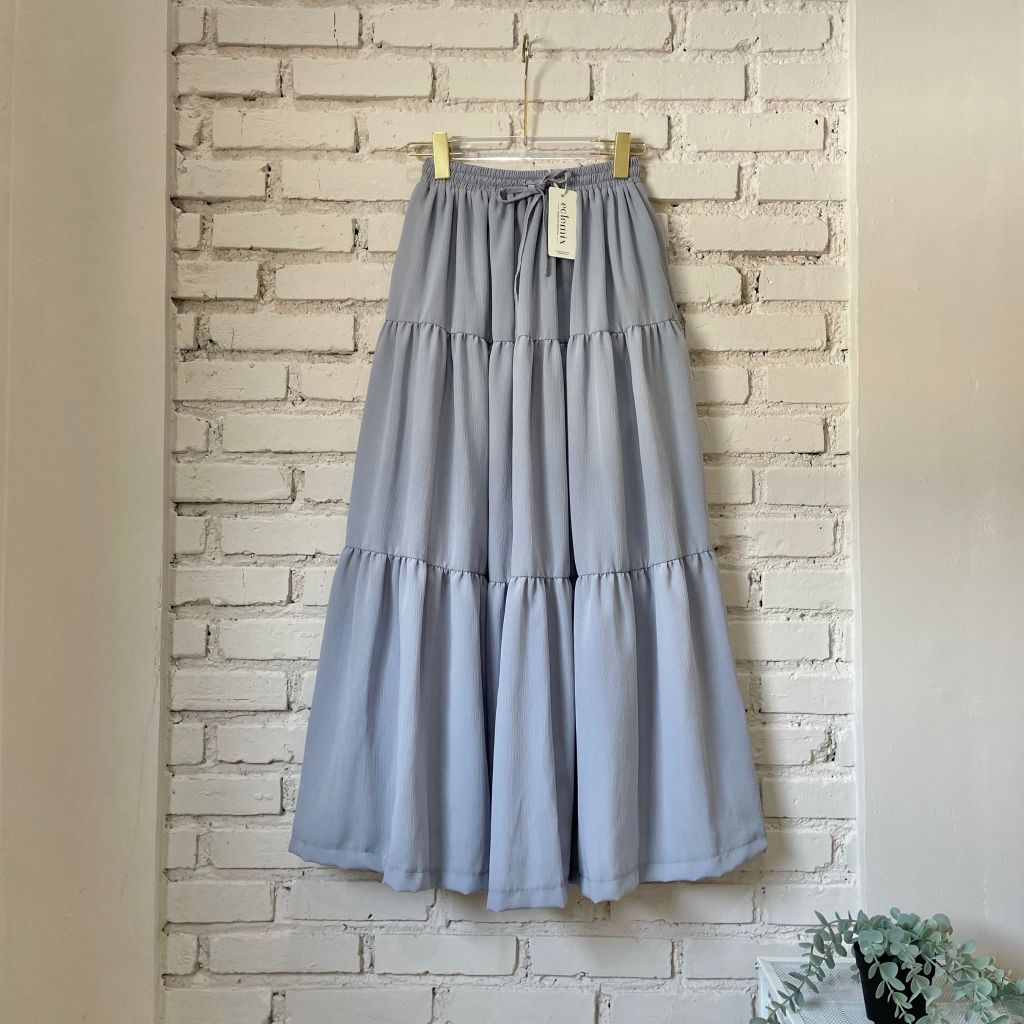 Eclemix Skirt Myomi | Rok Wanita Rampel Susun A-line